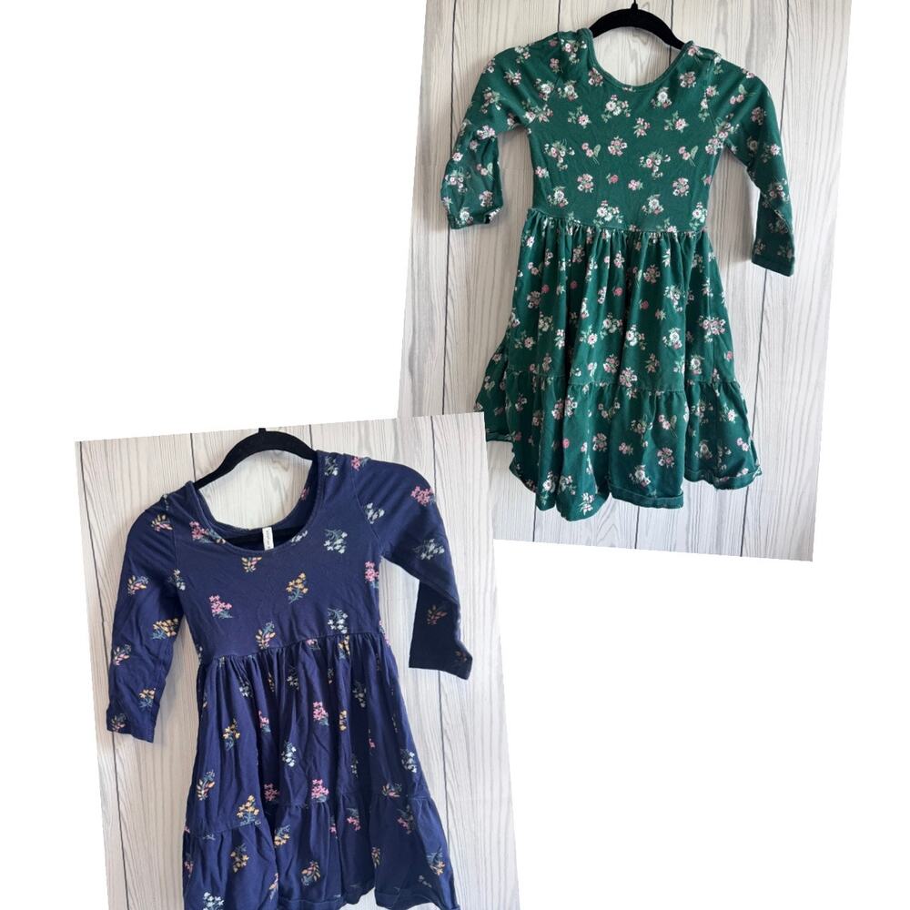 Set of 2 Janie And Jack Dressed Girls Sz 8 Floral Twirl Tiered